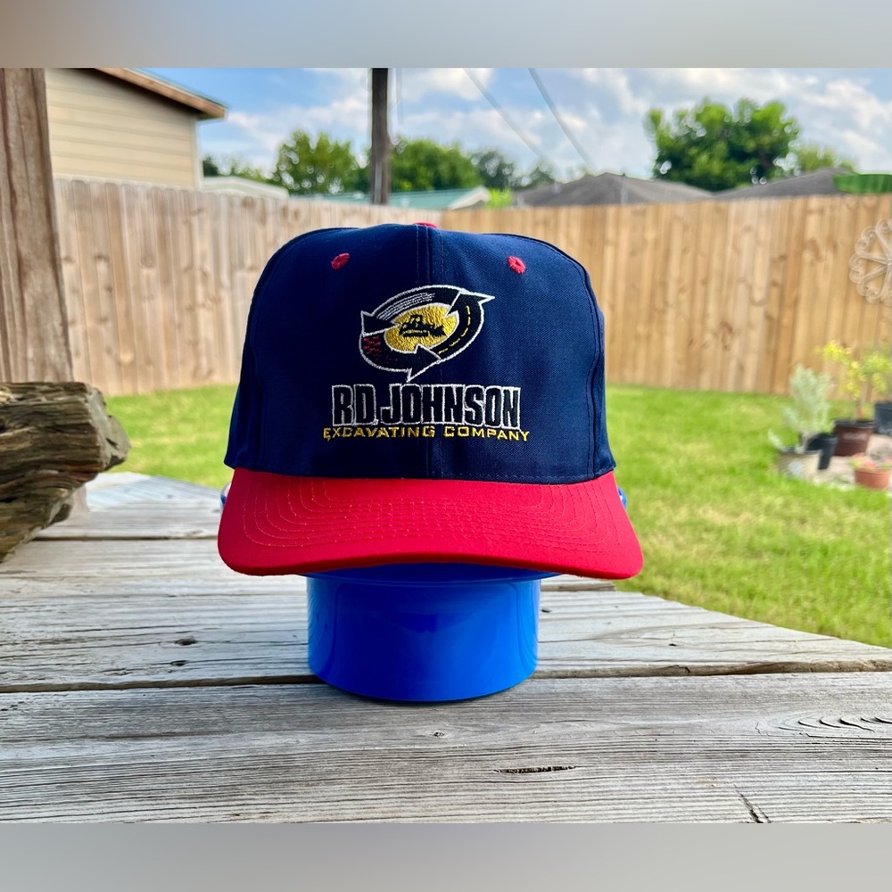 Company‎ Logo Hat Navy and Red RD Johnson SnapBack Cap - Picture 4 of 7